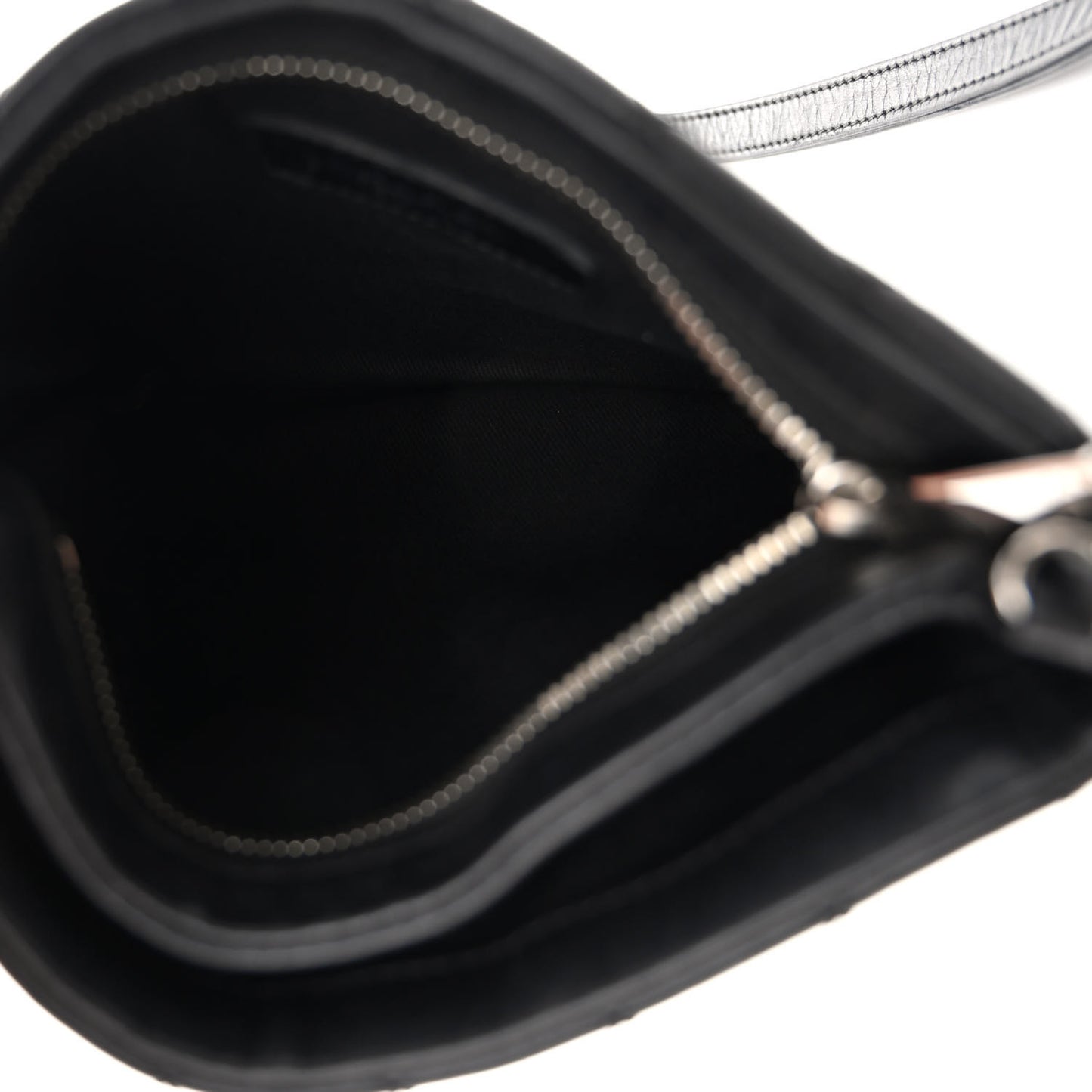 Aged Calfskin Quilted Crossbody Bag Black