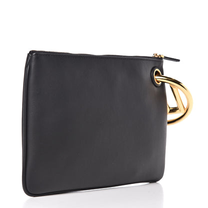 Fendi Calfskin F is Fendi Studded Triplette Pouch Set Black 3 of 9