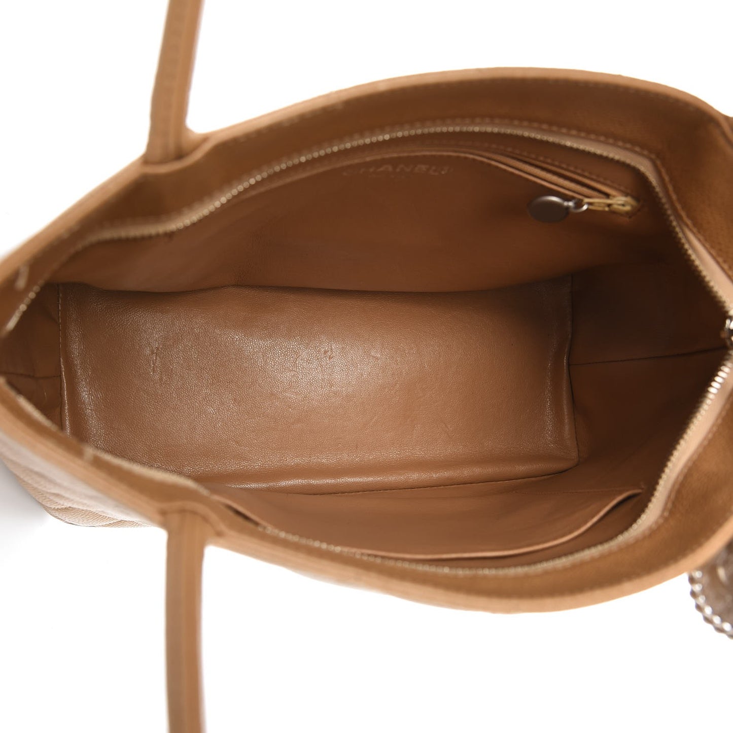 Caviar Quilted Medallion Tote Beige