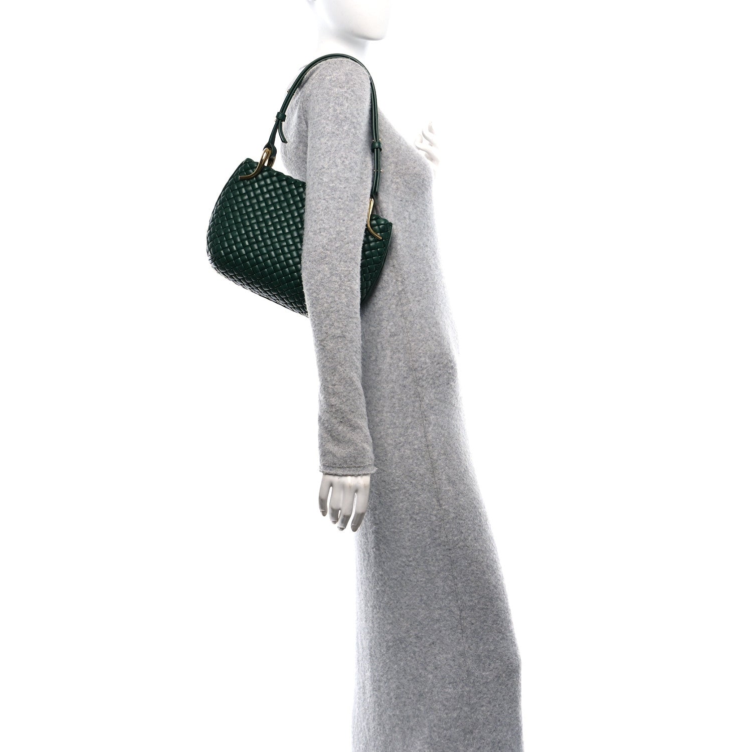 Bottega Veneta Nappa Intrecciato Small Clicker Shoulder Bag Raintree 2 of 10