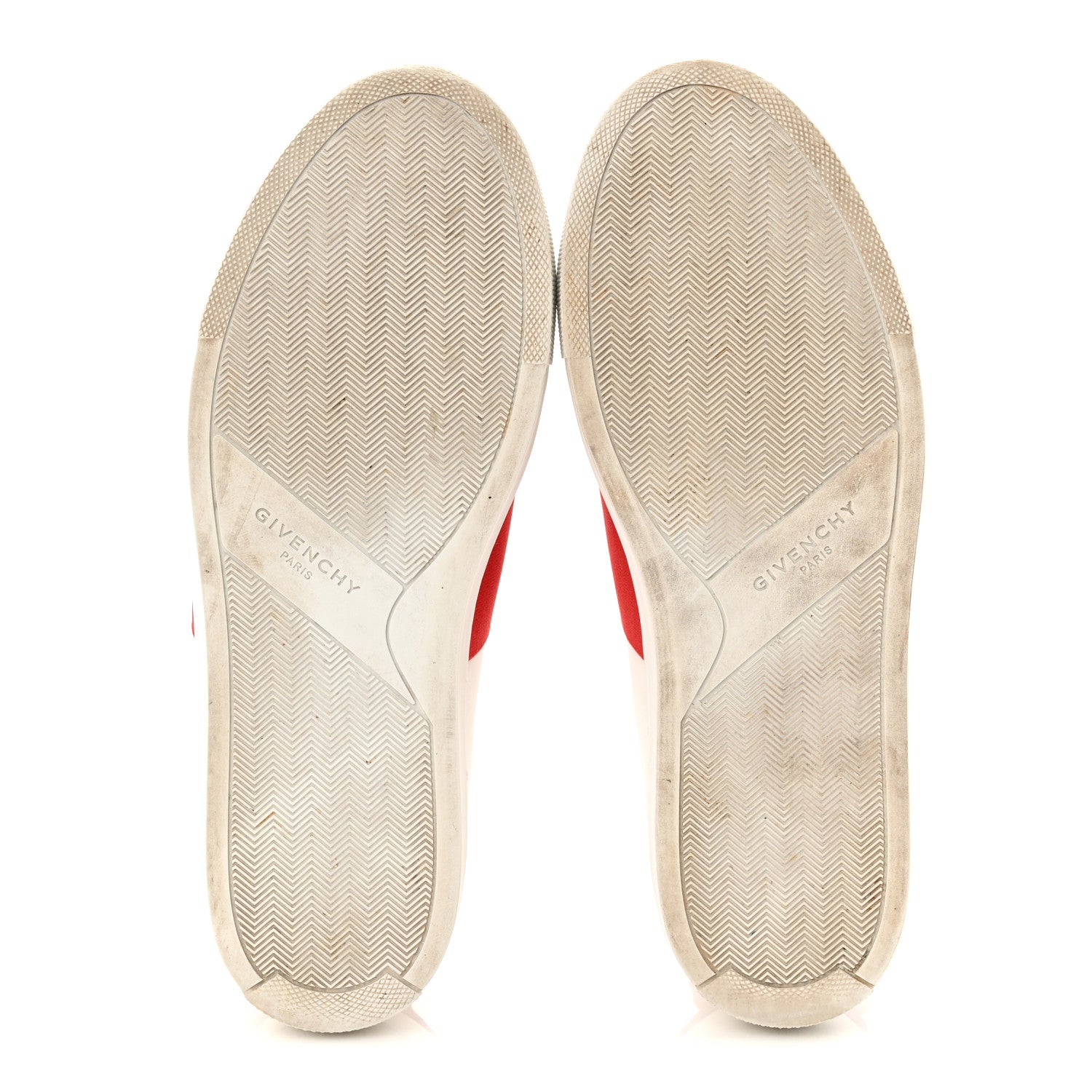 Givenchy Calfskin Band Logo Womens Urban Street Sneakers 40 White Red 6 of 9