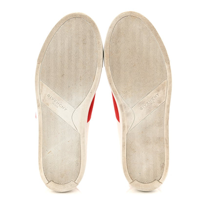 Givenchy Calfskin Band Logo Womens Urban Street Sneakers 40 White Red 6 of 9
