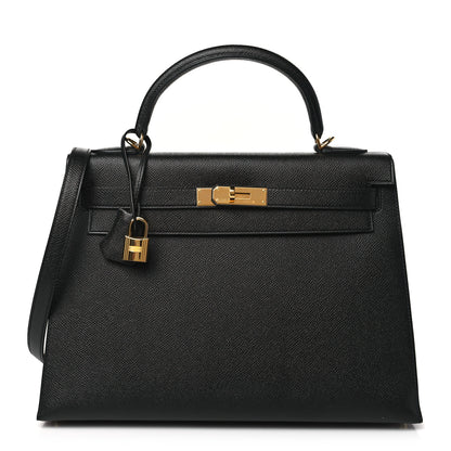 Hermes Epsom Kelly Sellier 32 Black 1 of 10