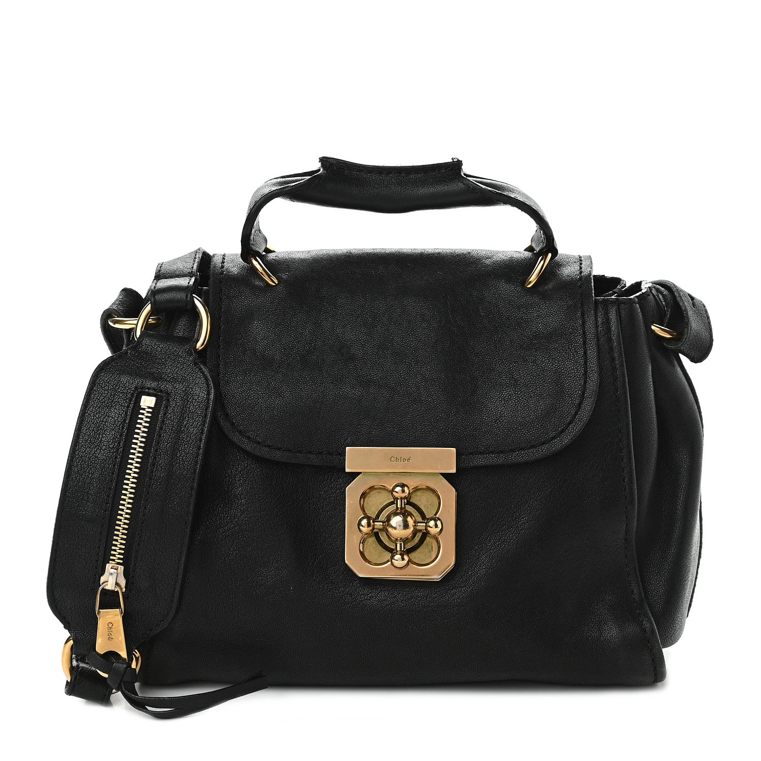 Chloe Calfskin Elsie Satchel Black 2 of 15