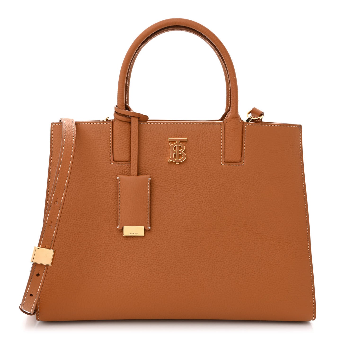 Grained Calfskin Small Frances Tote Warm Russet