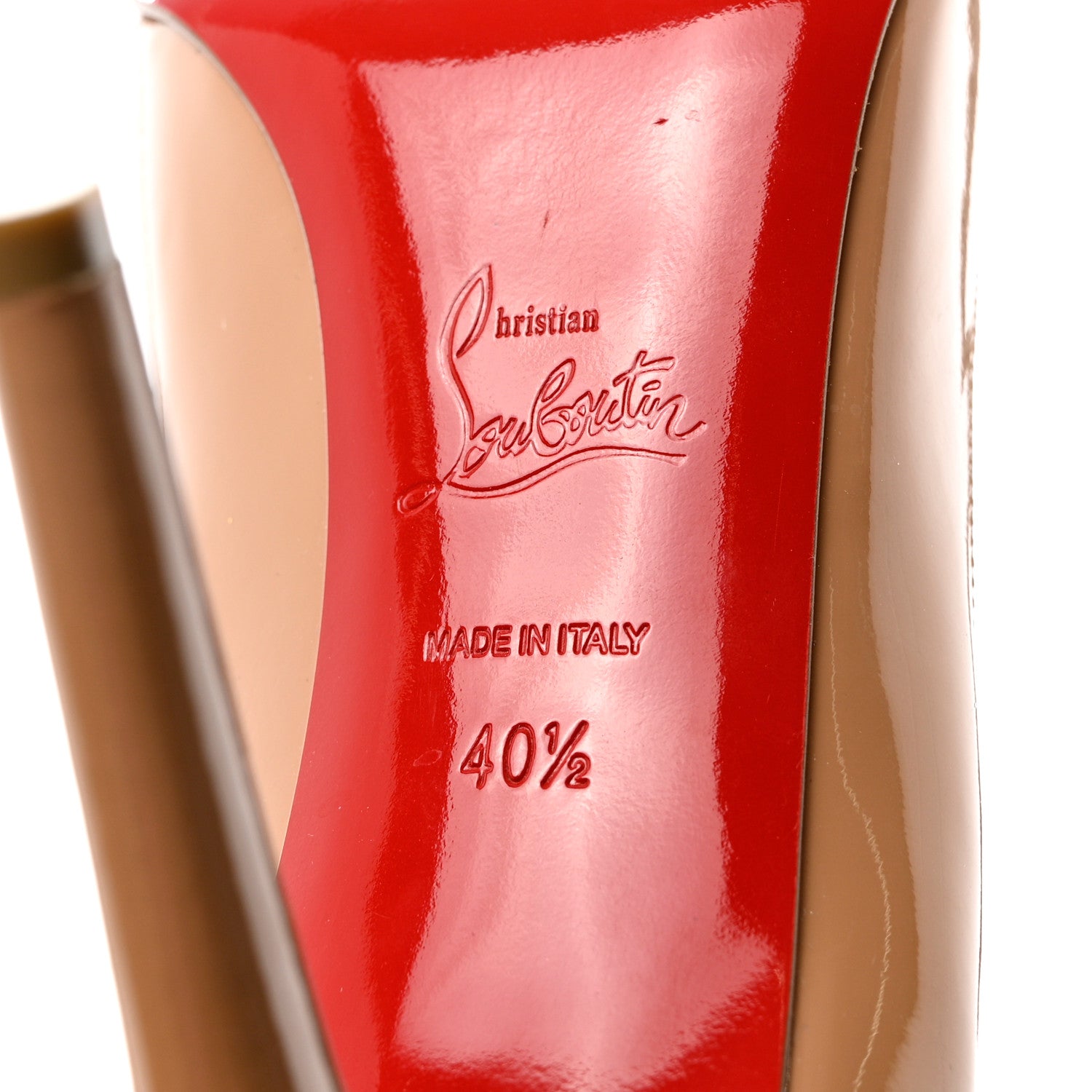 Christian Louboutin Patent Pigalle Follies 100 Pumps 40.5 Nude 7 of 8