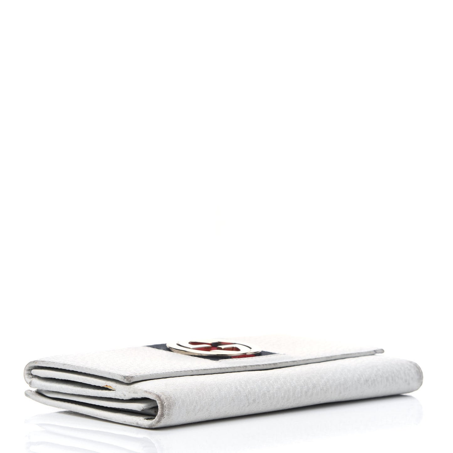 Calfskin Web Blondie Continental Wallet White