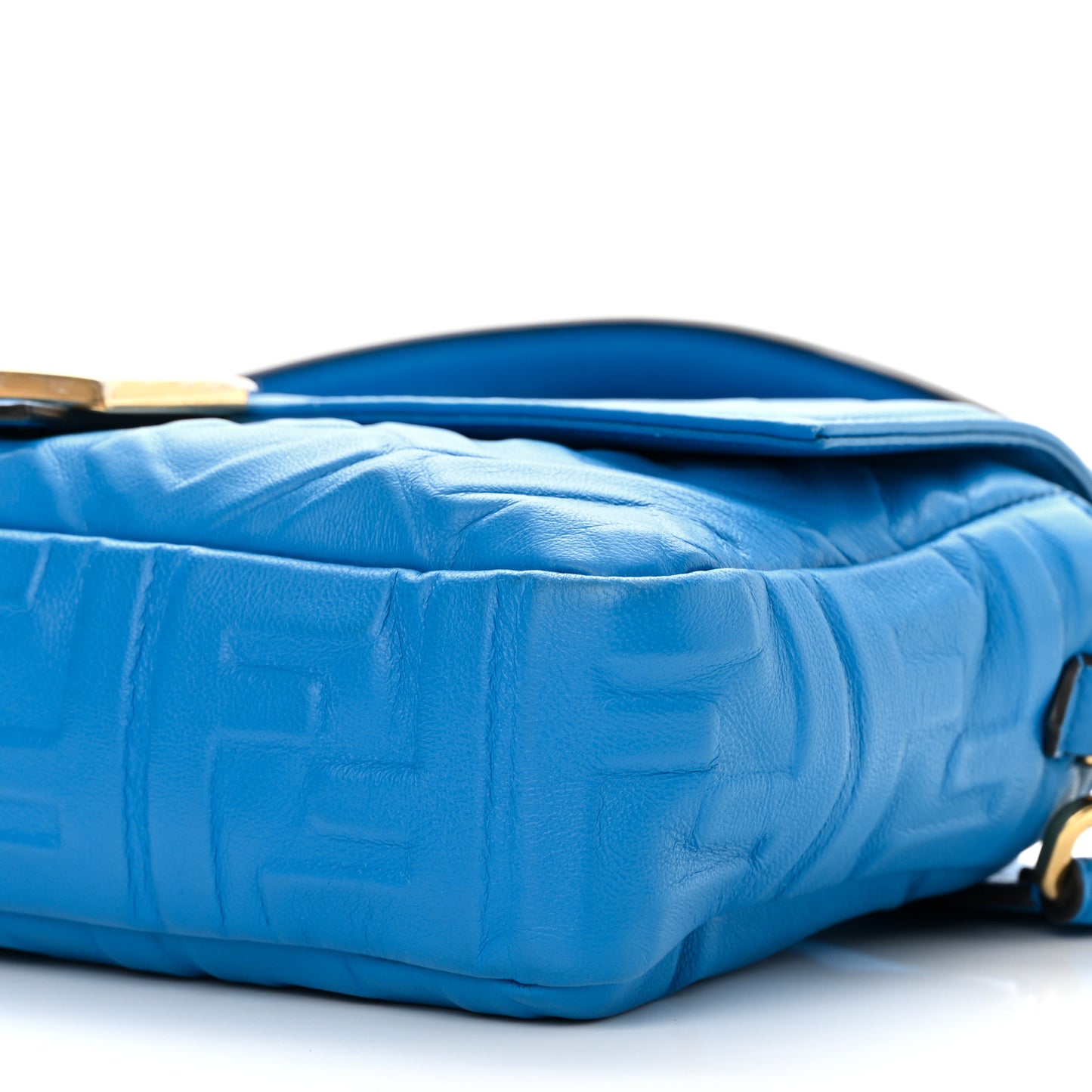 Nappa FF 1974 Embossed Baguette Blue Royal