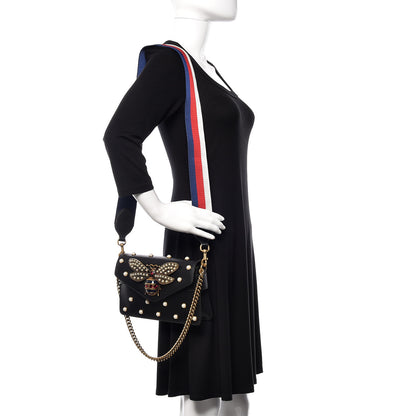 Gucci Nappa Pearl Studded Mini Queen Margaret Broadway Shoulder Bag Black 2 of 11