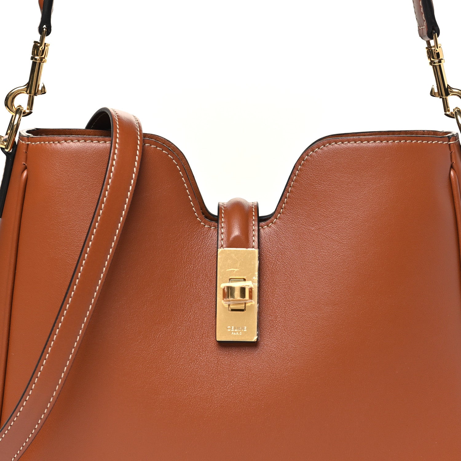 Celine Smooth Calfskin Small Camille 16 Soft Bag Tan 7 of 9