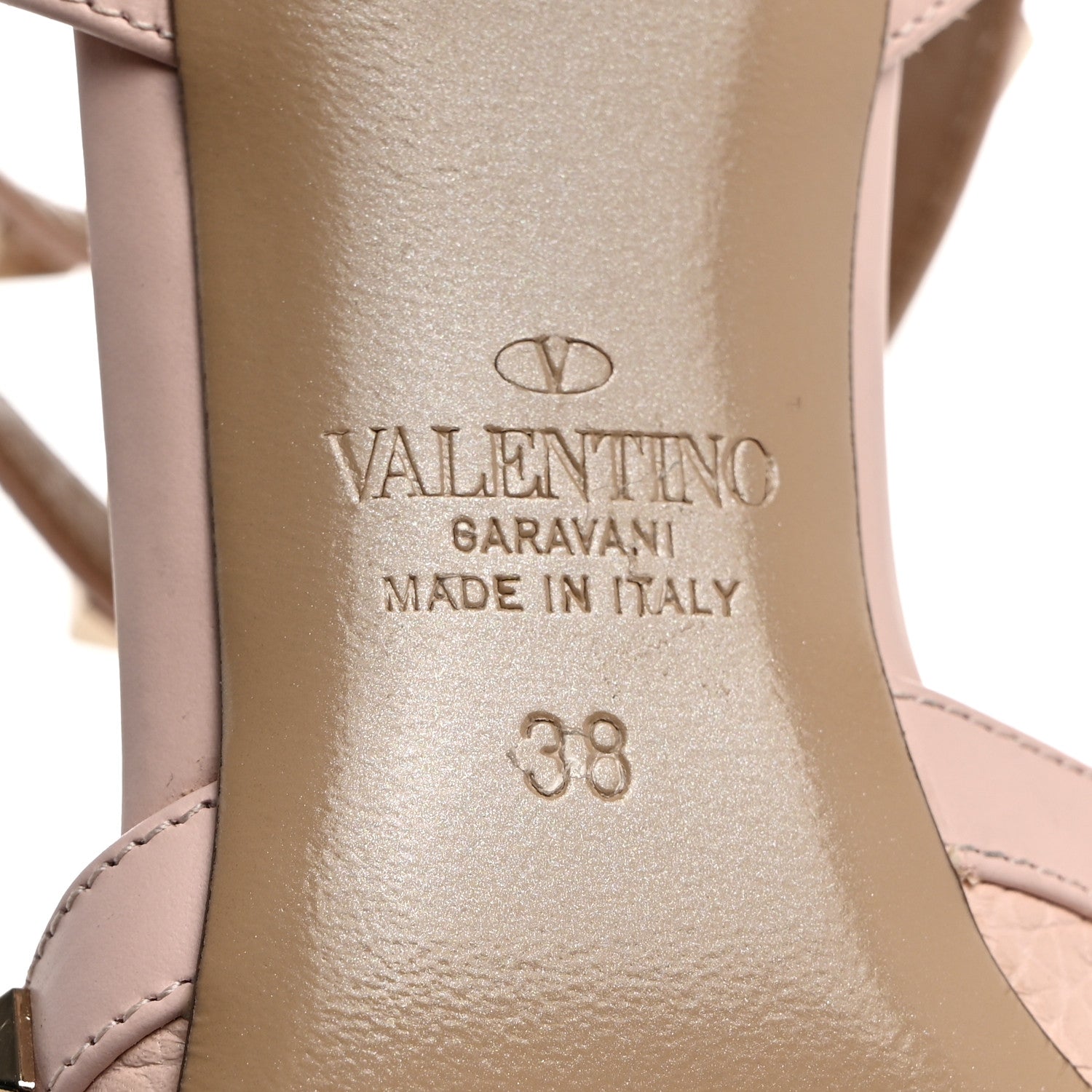Valentino Garavani Calfskin Nappa Rockstud Ankle Strap 65mm Pumps 38 Rose Quartz 8 of 9