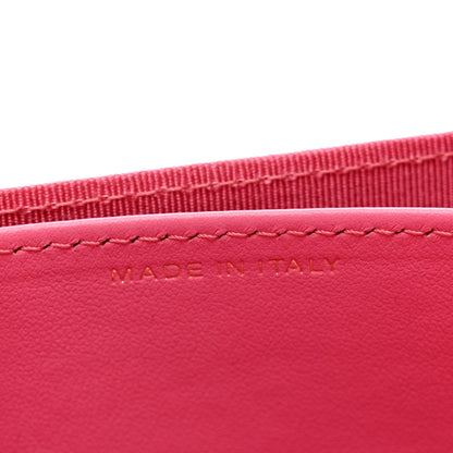 Chanel Caviar Quilted Flap Card Holder Wallet Pink 7 of 9