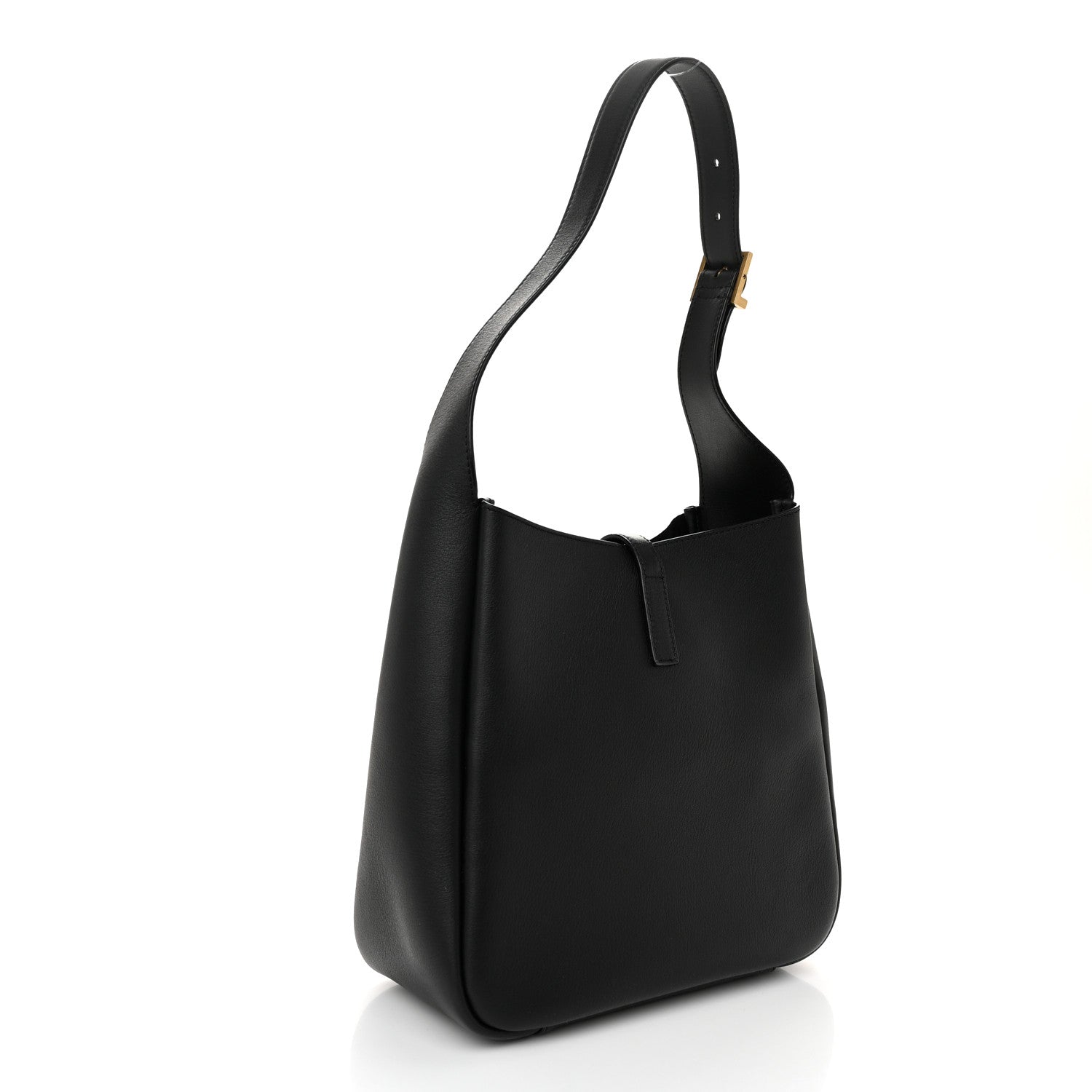 Saint Laurent Smooth Calfskin Small Le 5 A 7 Soft Hobo Black 3 of 9