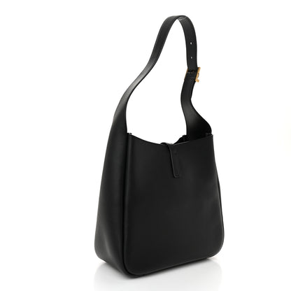 Saint Laurent Smooth Calfskin Small Le 5 A 7 Soft Hobo Black 3 of 9