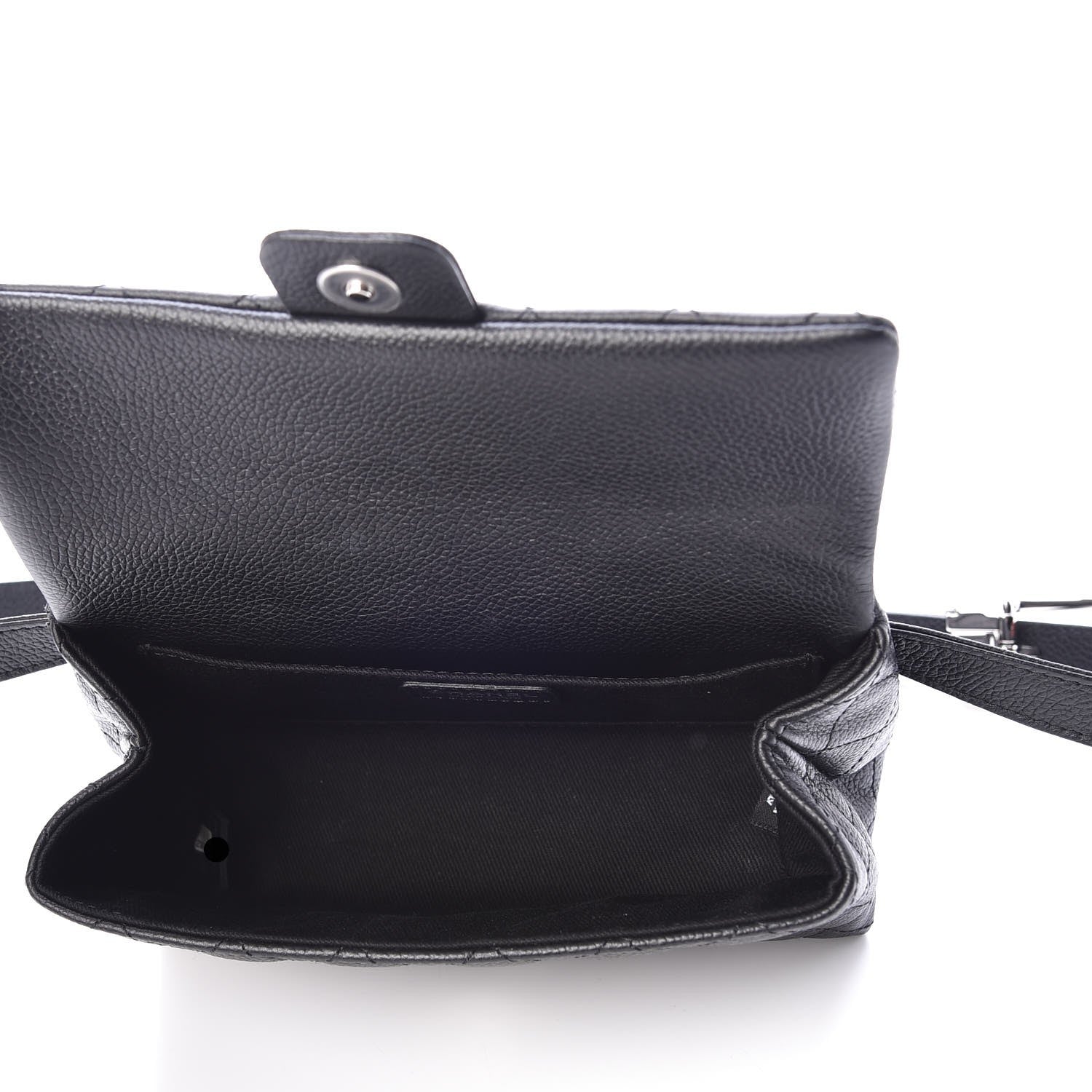 Chanel Grained Calfskin Quilted 2.55 Reissue Flap Belt Bag Clutch Black 5 of 8