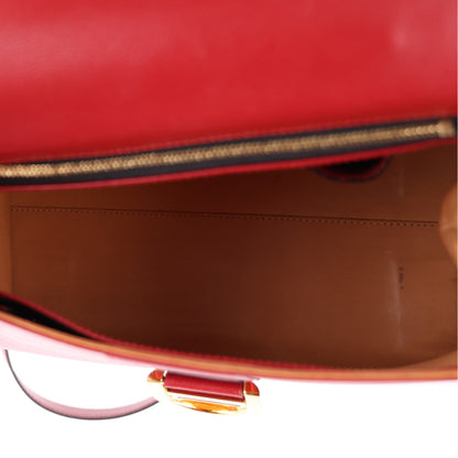 Delvaux Grained Calfskin MM Brillant Satchel Red 6 of 10