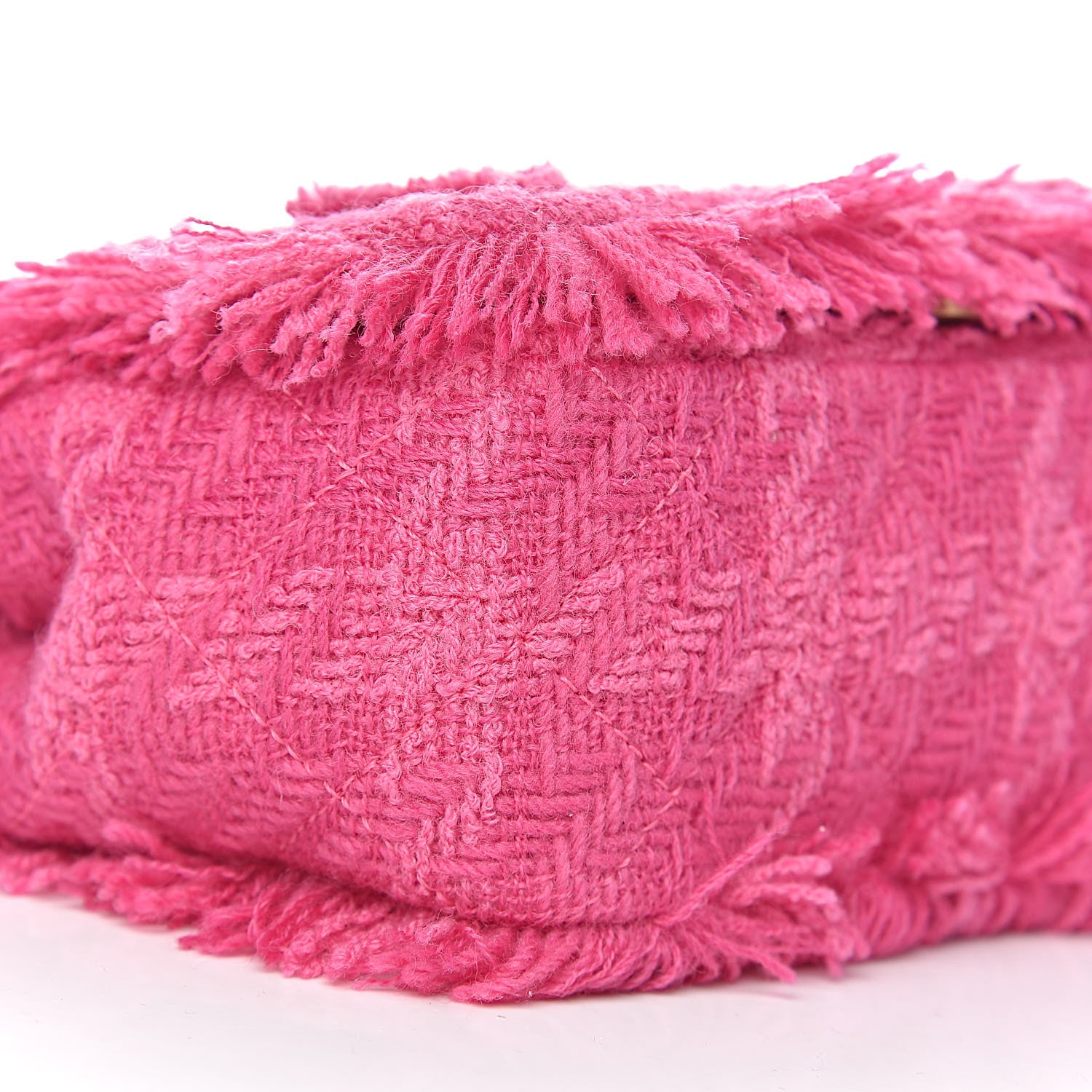 Chanel Wool Tweed Giant Logo Flap Bag Pink 8 of 10