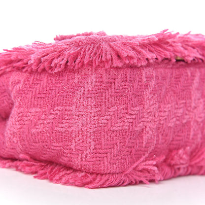 Chanel Wool Tweed Giant Logo Flap Bag Pink 8 of 10