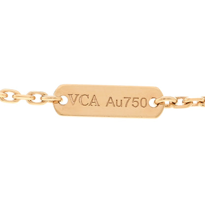 Van Cleef & Arpels 18K Yellow Gold Guilloche Vintage Alhambra Pendant Necklace 4 of 5