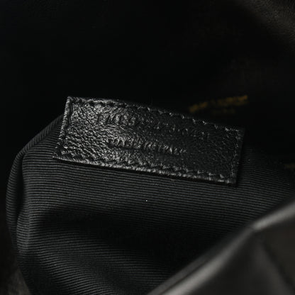 Saint Laurent Lambskin Quilted Medium Loulou Puffer Monogram Chain Satchel Black 9 of 11