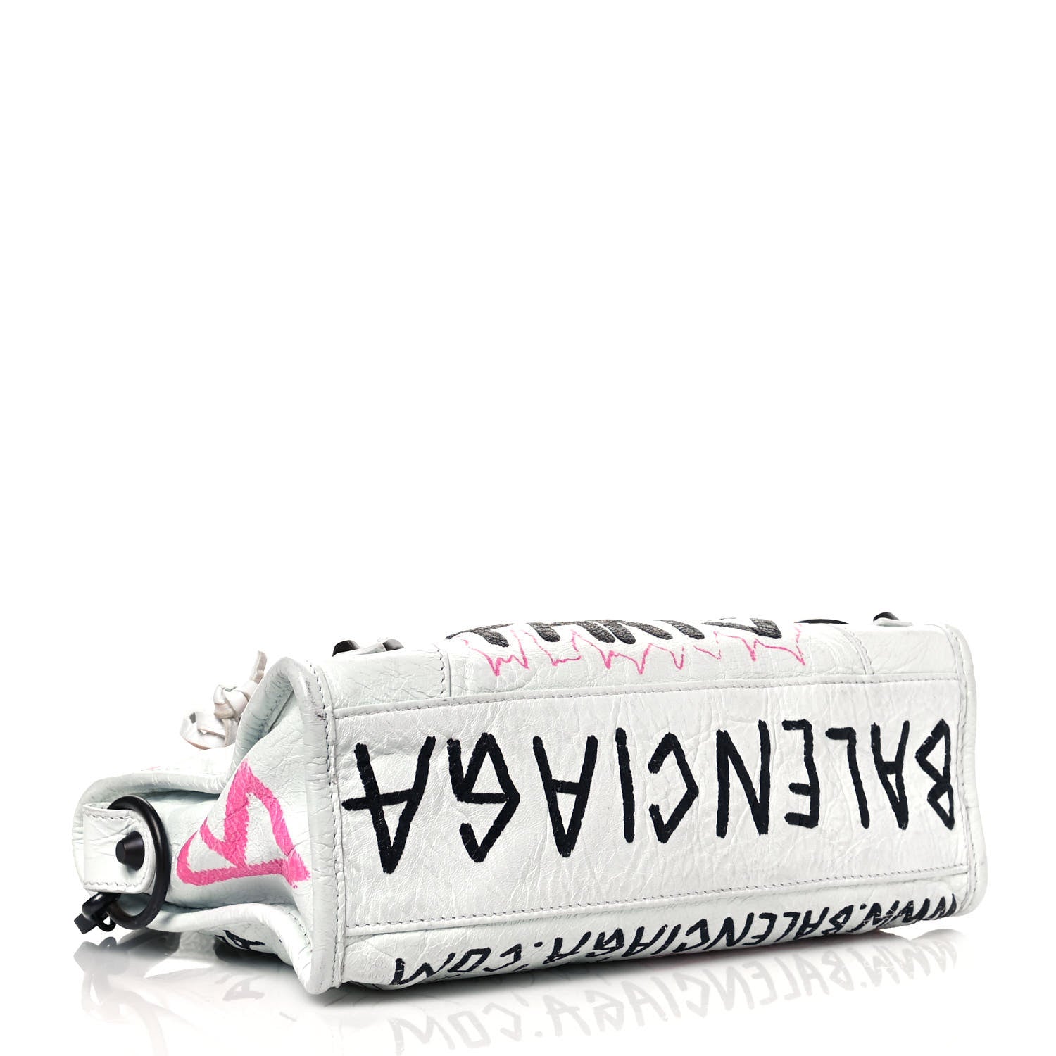 Balenciaga Agneau Graffiti All Over Classic Hardware Mini City White Multicolor 3 of 14