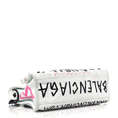 Balenciaga Agneau Graffiti All Over Classic Hardware Mini City White Multicolor 3 of 14