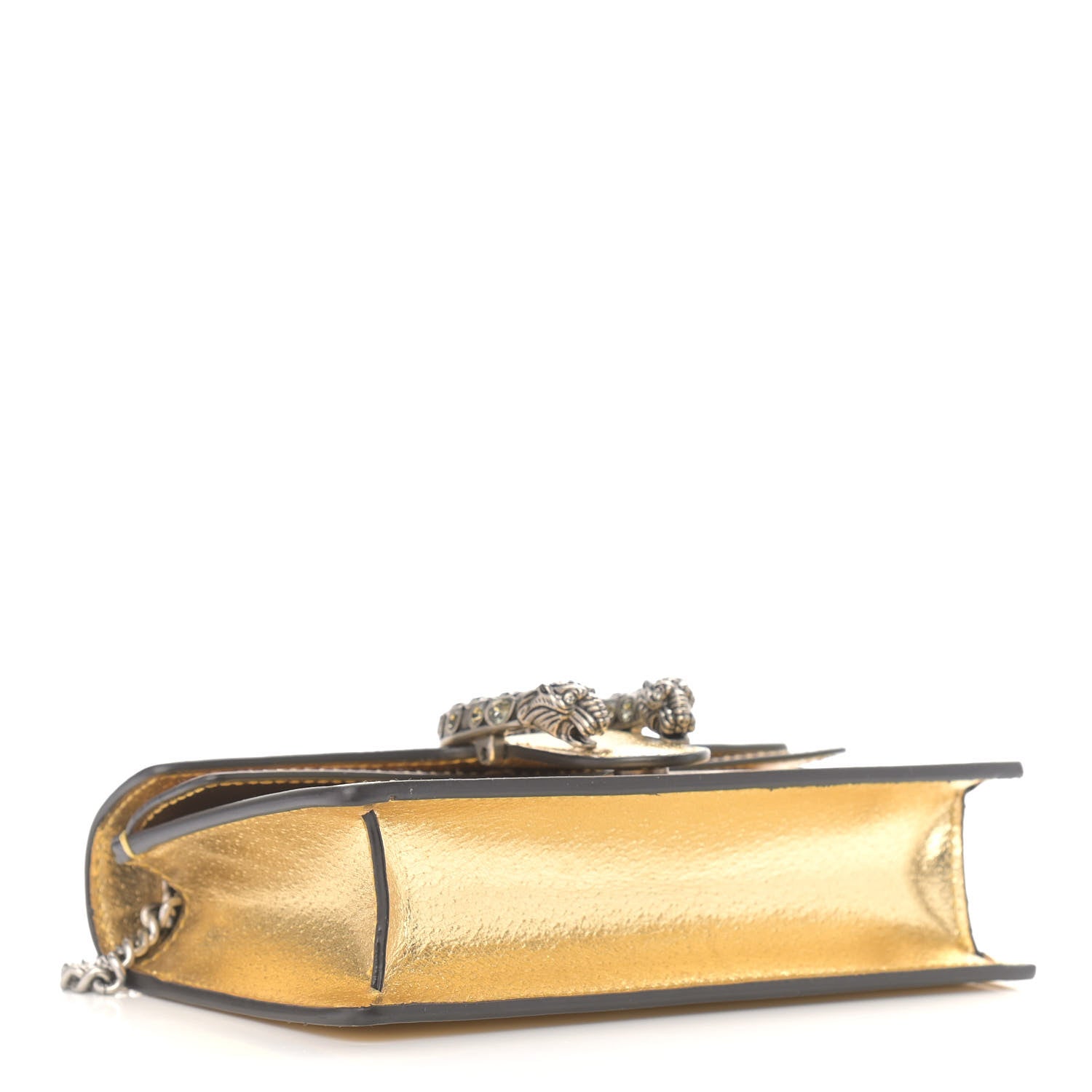 Gucci Metallic Calfskin Super Mini Dionysus Shoulder Bag Gold 4 of 8