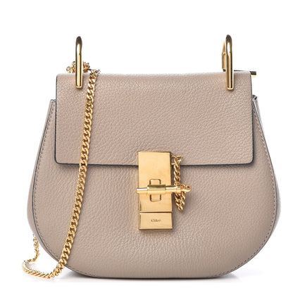 Chloe Grained Lambskin Mini Drew Shoulder Bag Motty Grey 1 of 9