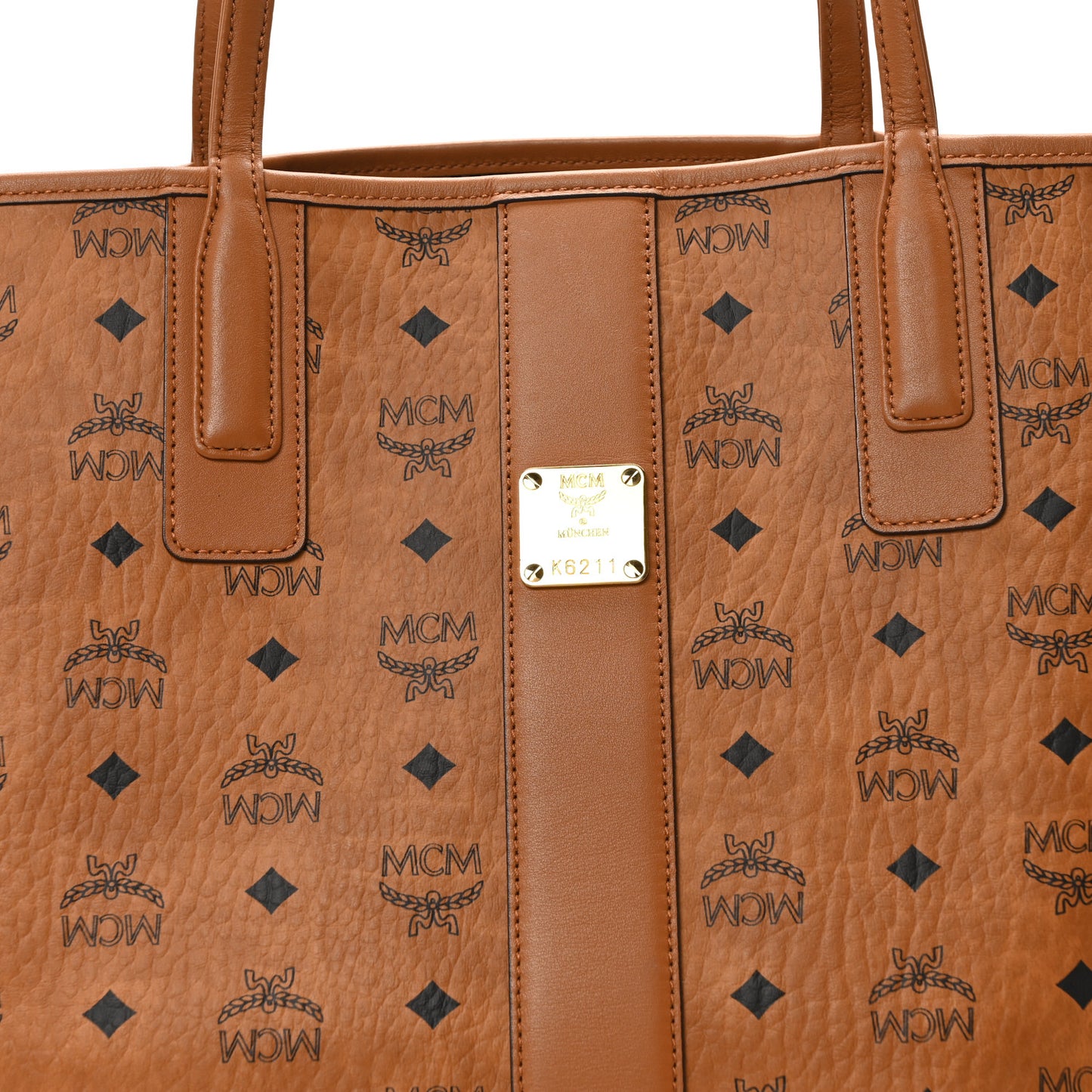 Visetos Large Liz Reversible Shopper Tote Cognac