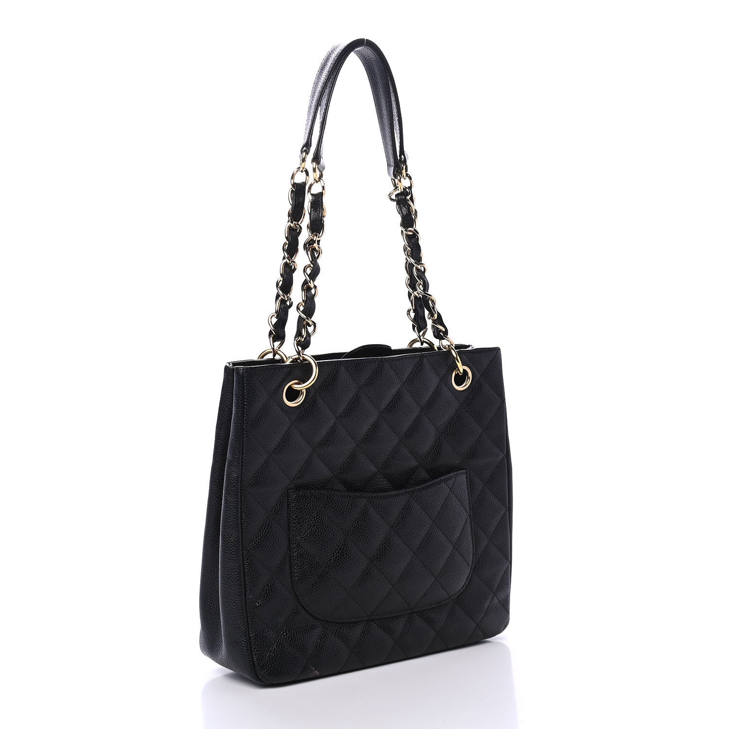 Chanel Caviar Quilted Petit Shopping Tote PST Black 2 of 4