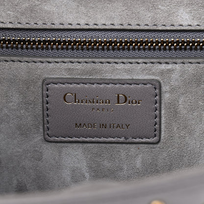 Christian Dior Lambskin Cannage Studded Dioraddict Flap Bag Grey 6 of 12