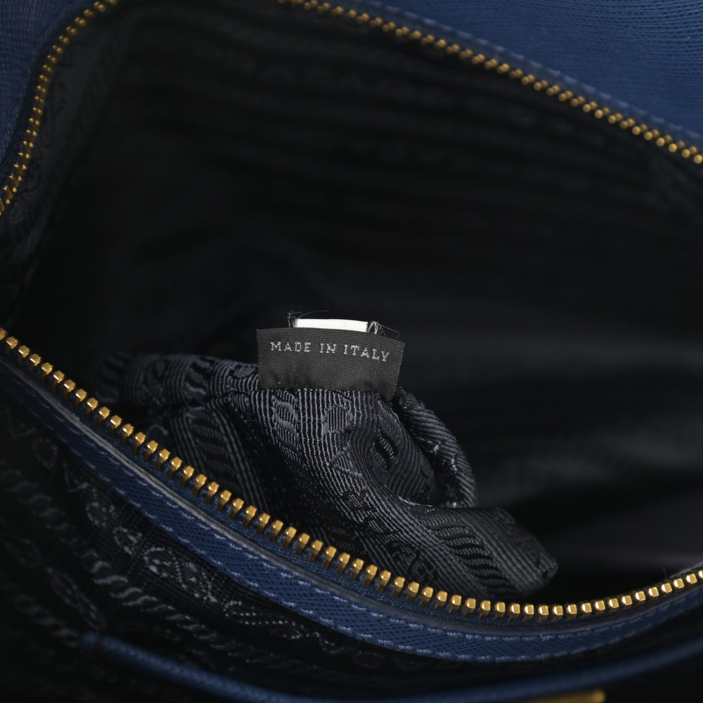 Saffiano Lux Double Handle Shopping Tote Bluette