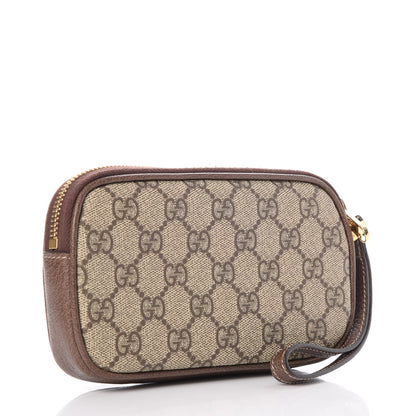 Gucci GG Supreme Monogram Ophidia Phone Case Wristlet Brown 3 of 8