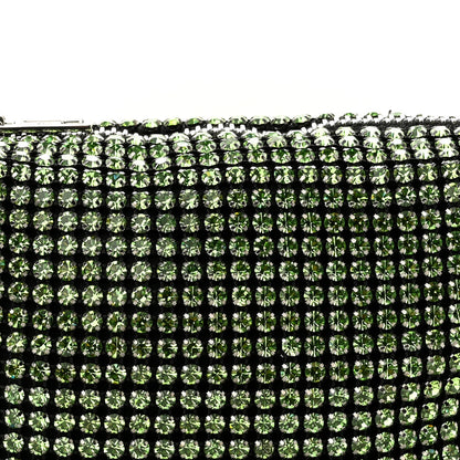 Alexander Wang Mesh Crystal Rhinestone Mini Heiress Pouch Green 7 of 9