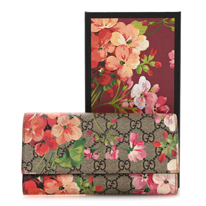 Gucci GG Supreme Monogram Blooms Continental Wallet Beige Multicolor Dry Rose 13 of 13