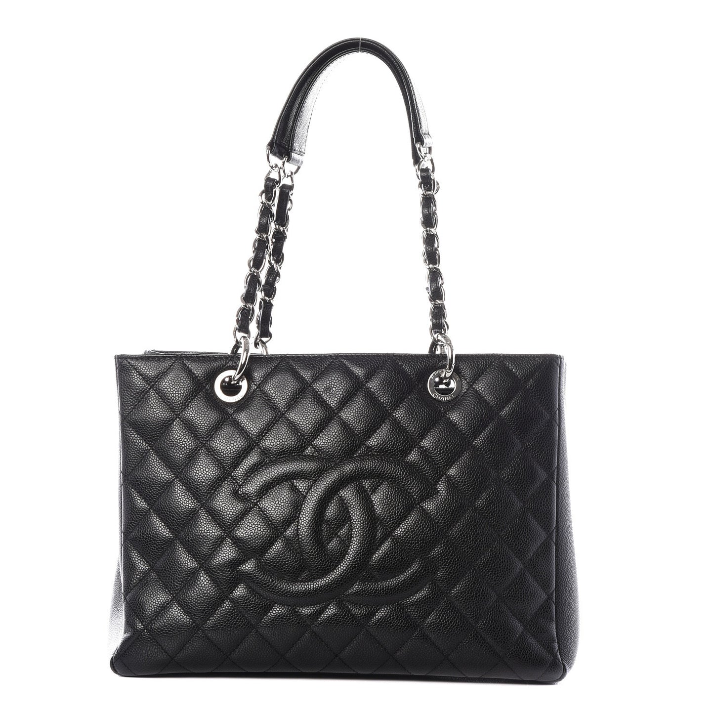Caviar Quilted Grand Shopping Tote GST Black