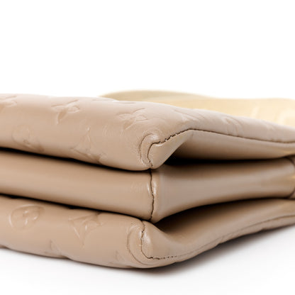 Louis Vuitton Lambskin Embossed Monogram Coussin PM Taupe 11 of 11