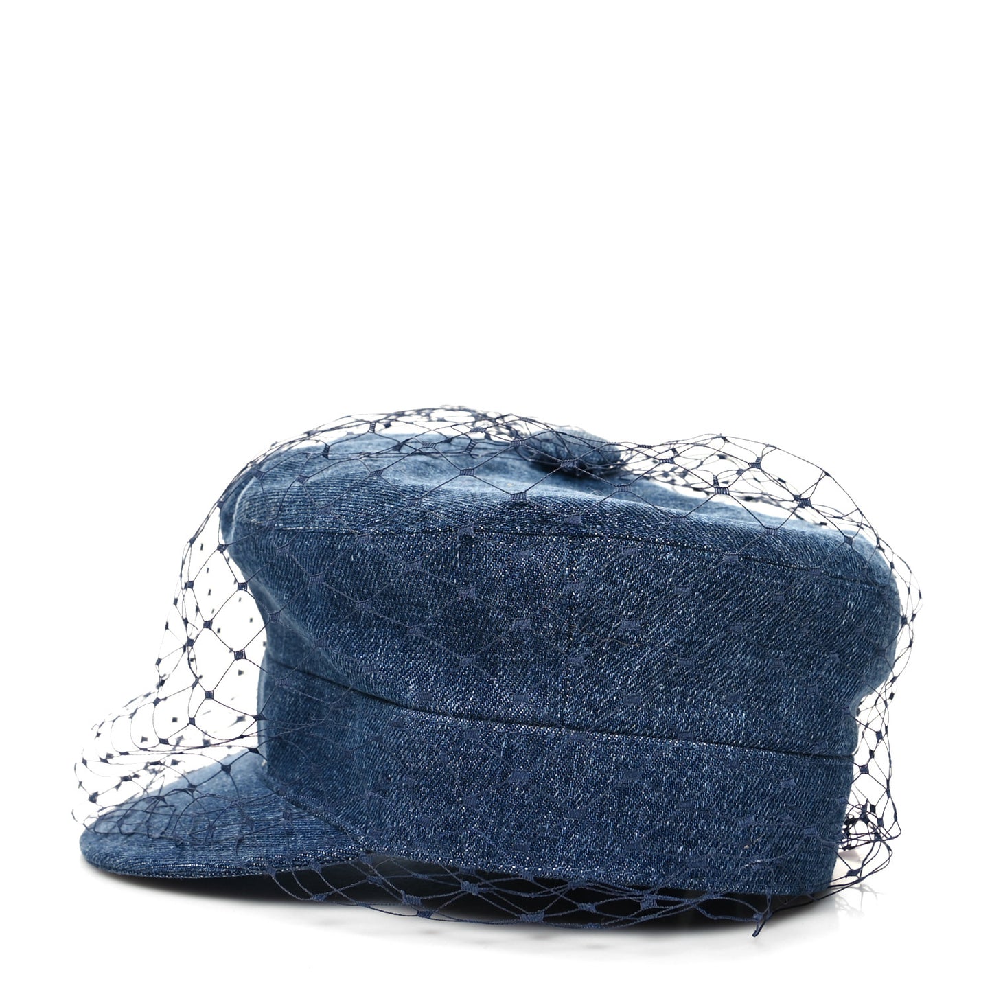Denim Arty Cap with Veil 58 Blue