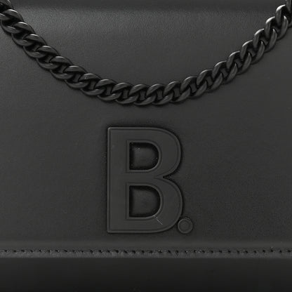 Balenciaga Smooth Calfskin B Wallet on Chain Black 7 of 9