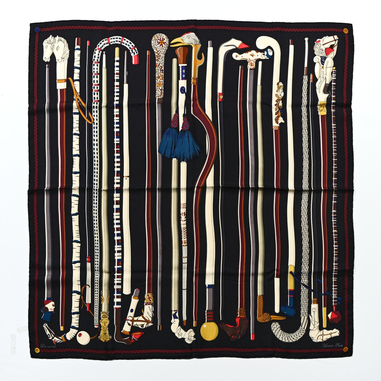 Silk Les Cannes Scarf 90