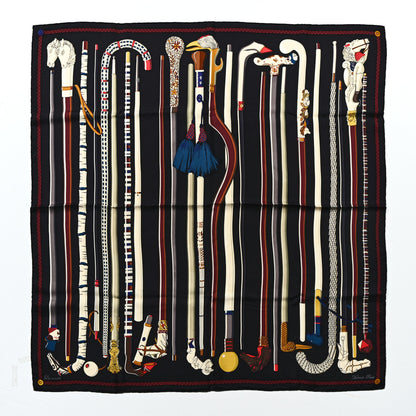 Hermes Silk Les Cannes Scarf 90 1 of 5