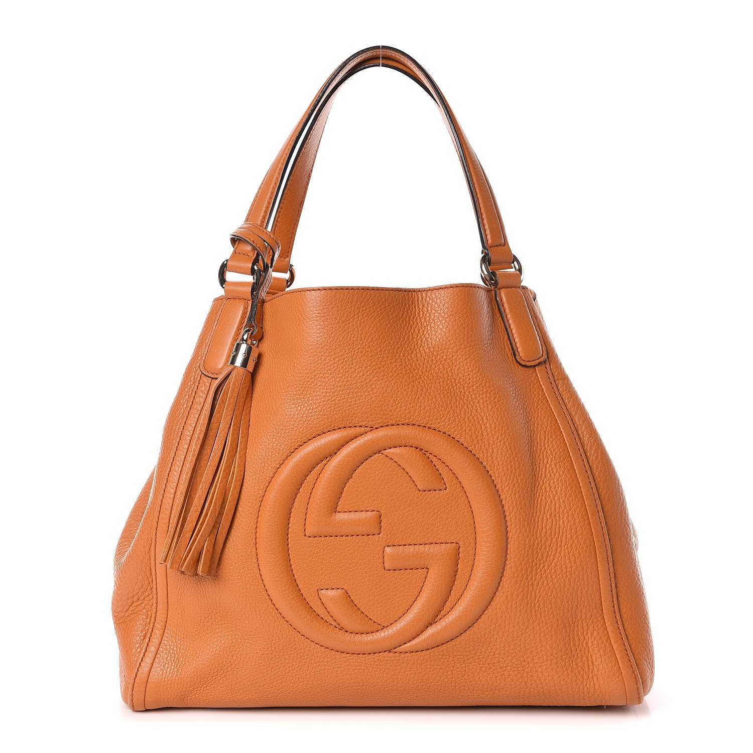 Gucci Pebbled Calfskin Medium Soho Shoulder Bag Curcuma 1 of 10