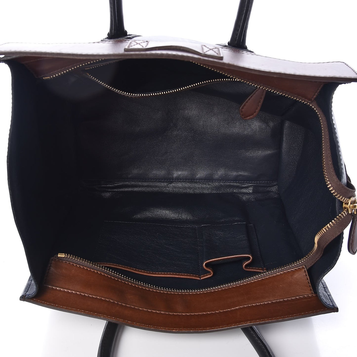 Smooth Calfskin Mini Tri-Color Luggage Navy