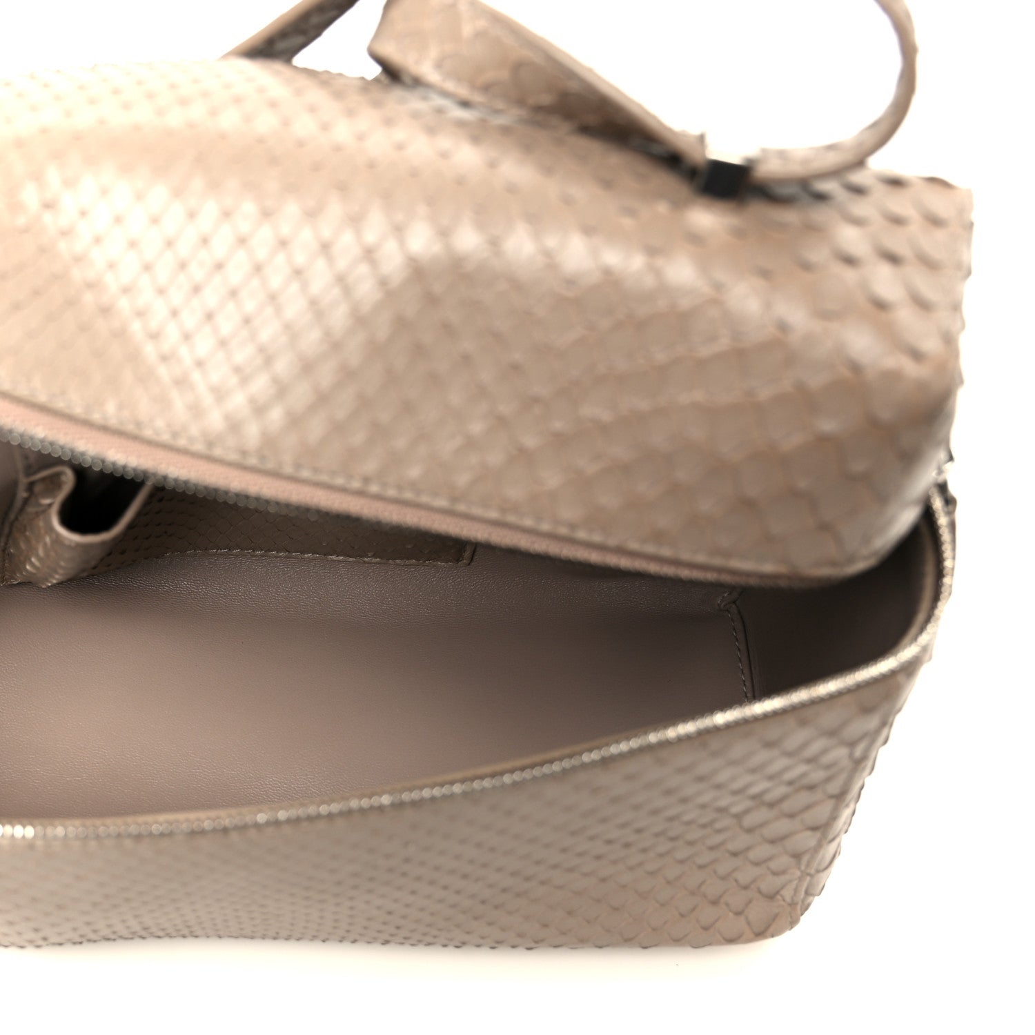 Loro Piana Matte Snakeskin Extra Pocket L27 Grey 1840998