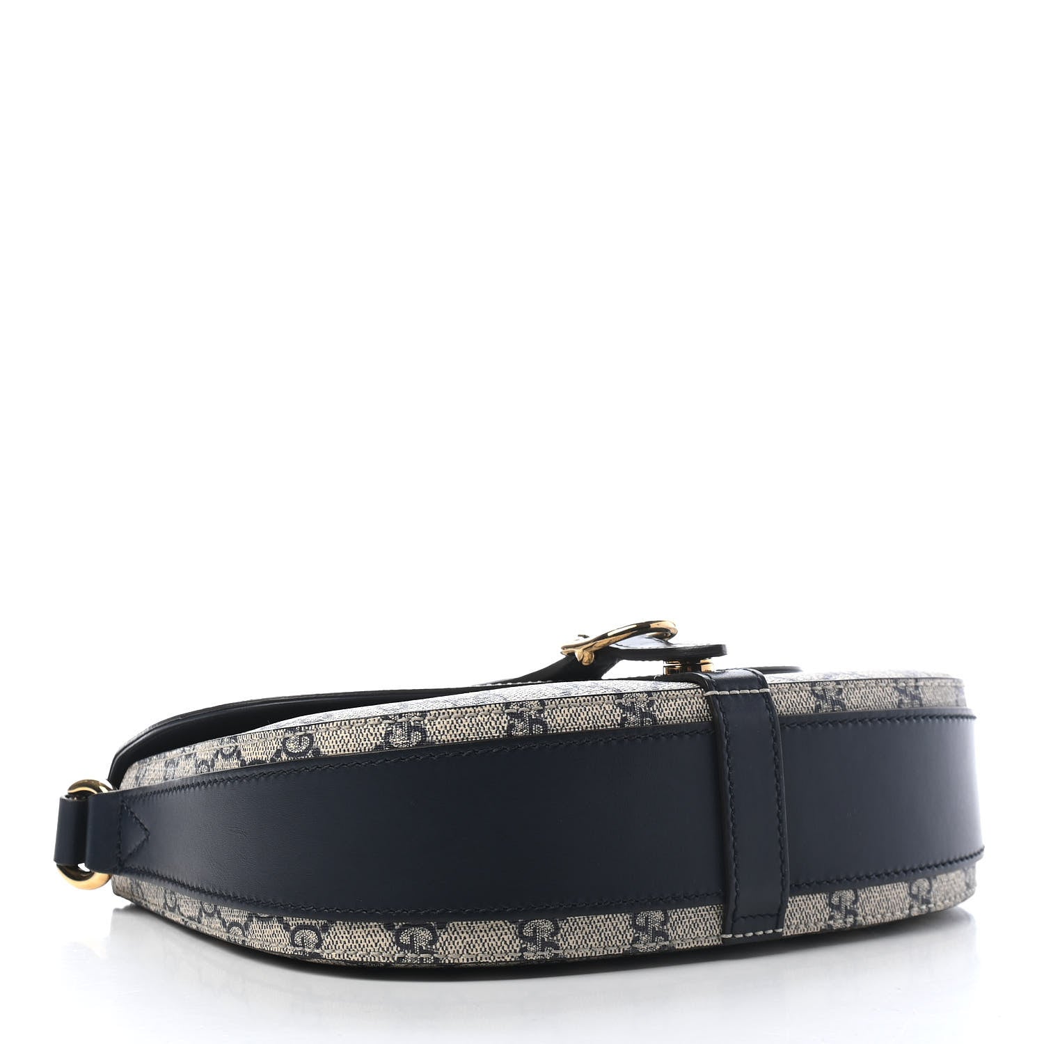 Gucci GG Supreme Monogram Small Messenger Shoulder Bag Beige Blue Navy 3 of 9