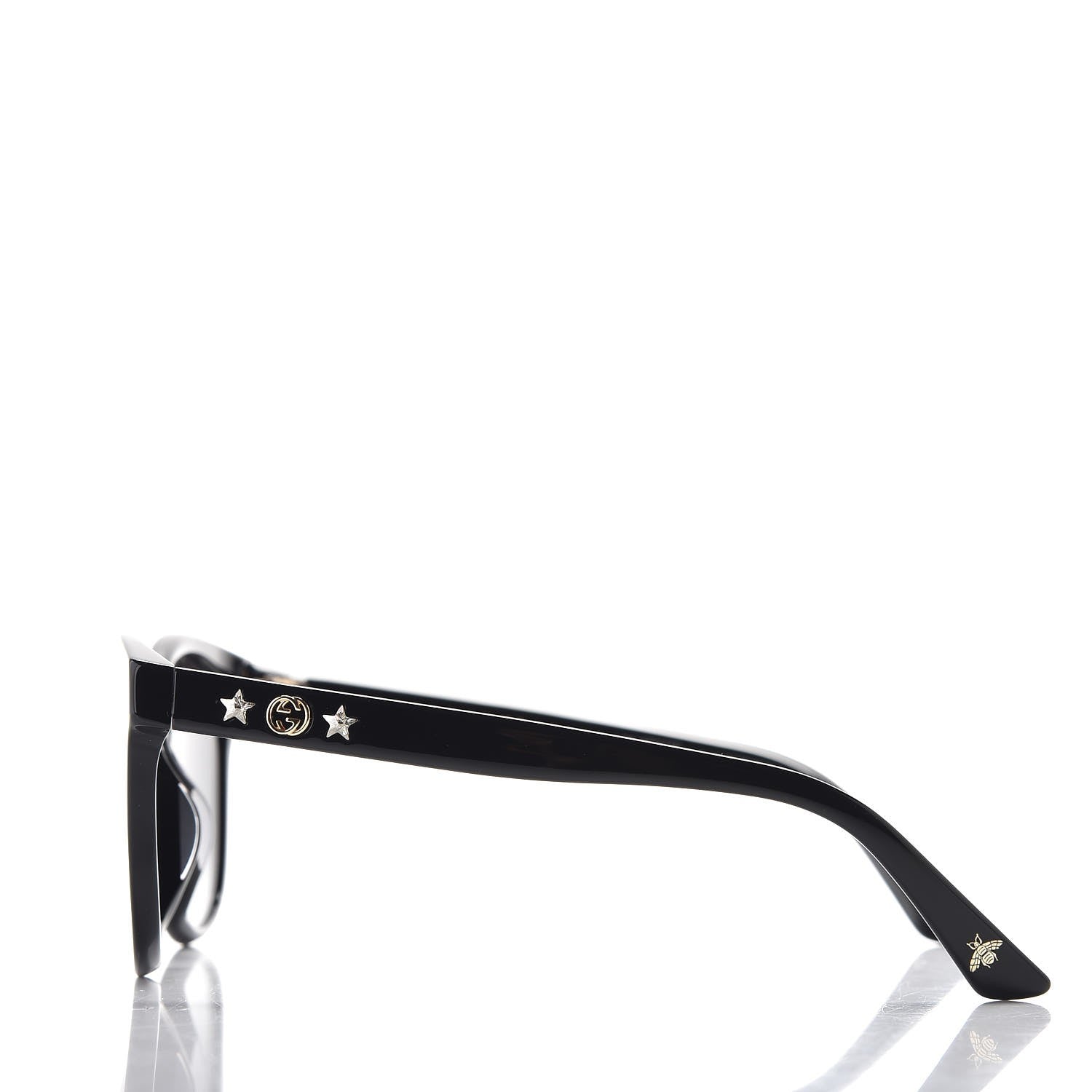 Gucci Round Frame Star Sunglasses GG0232SK Black 4 of 8