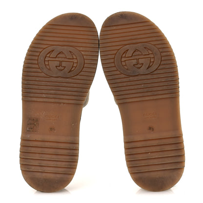 Gucci Monogram Maxi GG Angelina Platform 55mm Slide Sandals 39.5 Camel Ebony 7 of 11