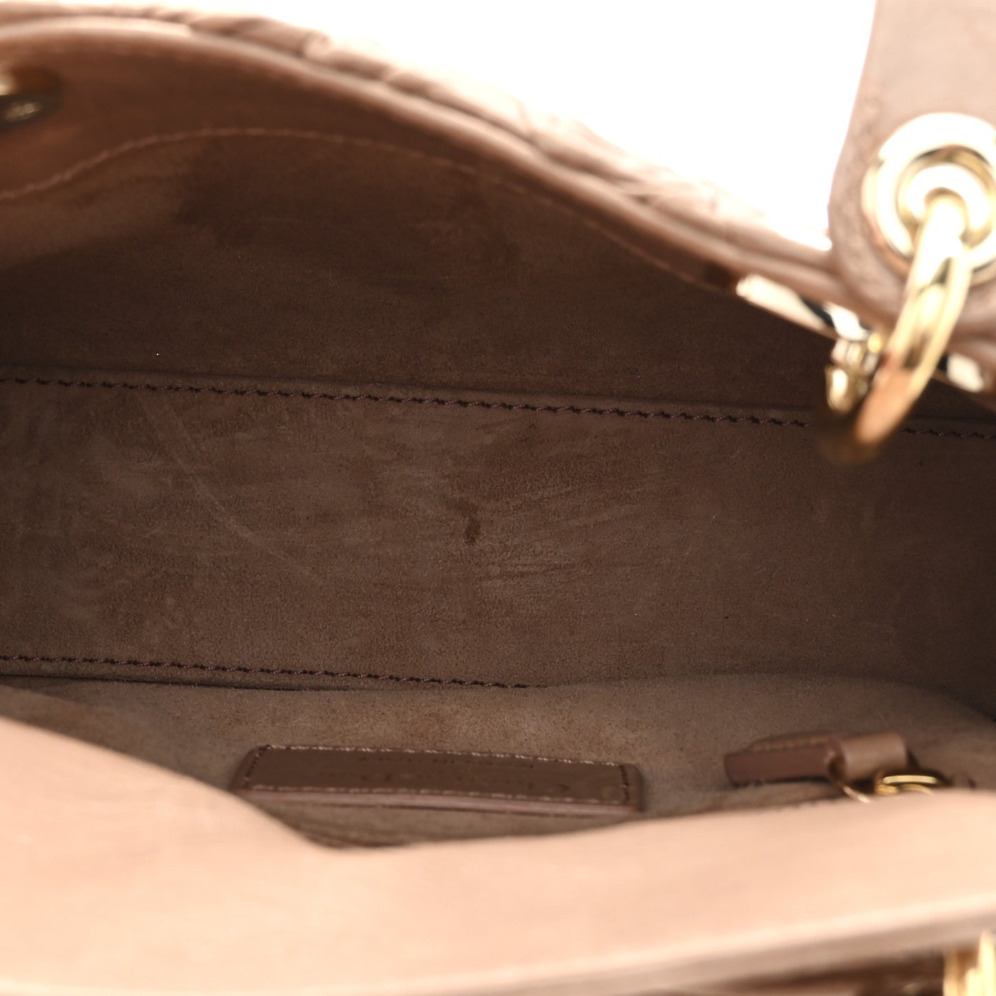 Lambskin Gathered Mini Lady Dior Fard