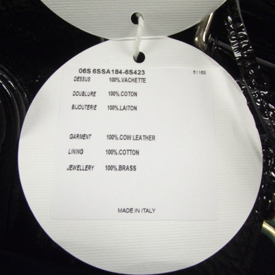 Crinkled Patent Small Betty Shoulder Bag Black