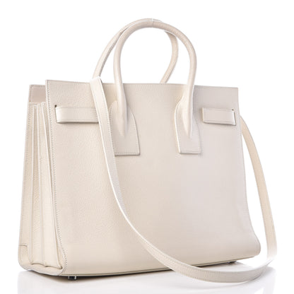 Saint Laurent Grained Calfskin Small Sac De Jour Dove White 4 of 17